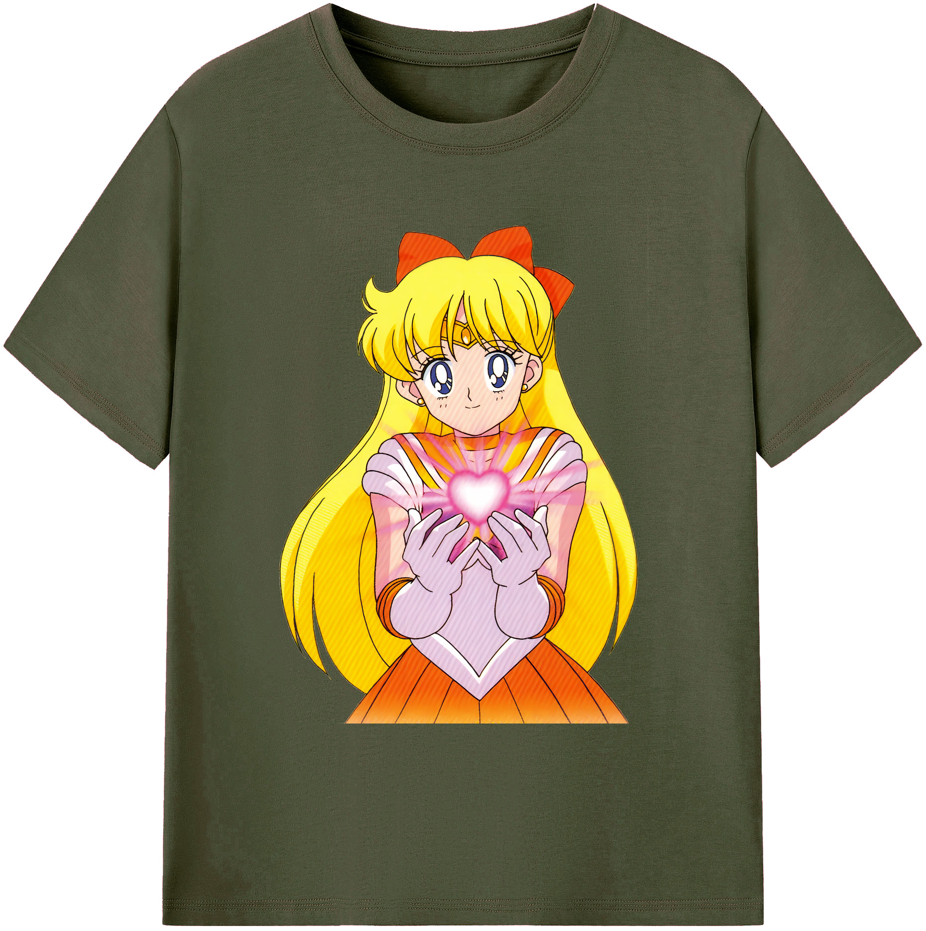 （画像用） 美少女戦士セーラームーン 愛野 美奈子 あいの みなこ Sailor Moon Aino Minako 綿100％ メンズ半袖Tシャツ｜肌触りやわらか＆通気性